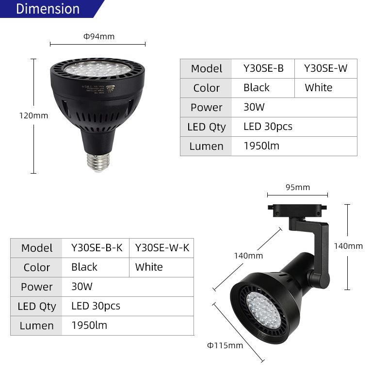 Grow Light Led - Y30SE Espectro Completo de Alumínio Led