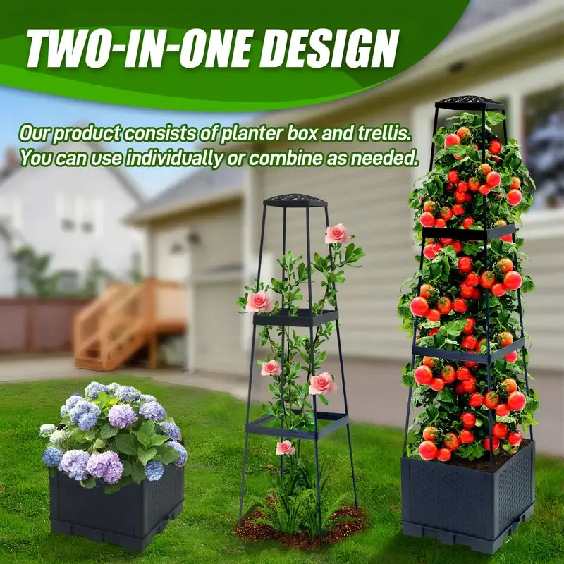 Hydroponic Tower - Torre de tomate com caixa de