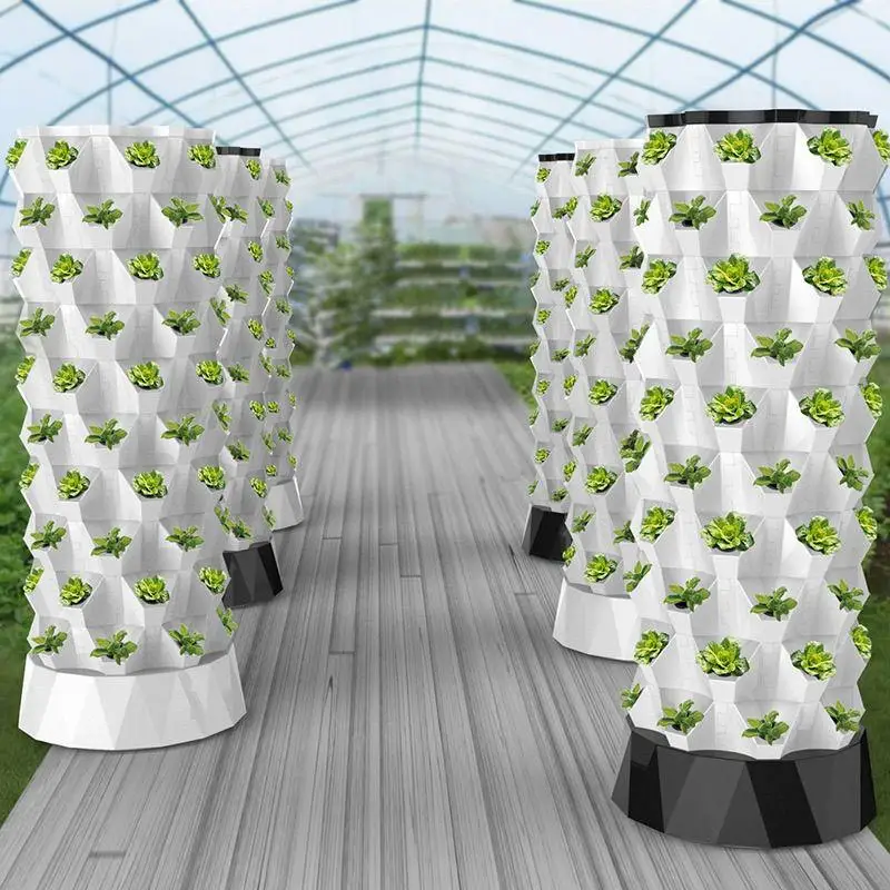 Hydroponic Tower - Torre de cultivo hidropônico vertical, vaso