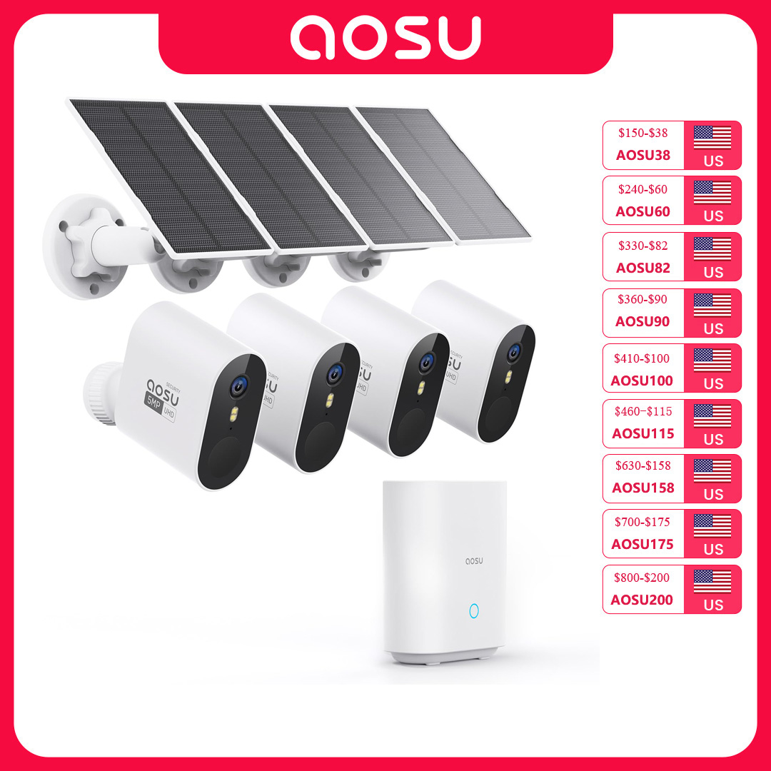 Garden Camera - Sistema de Câmera Solar AOSU 5MP