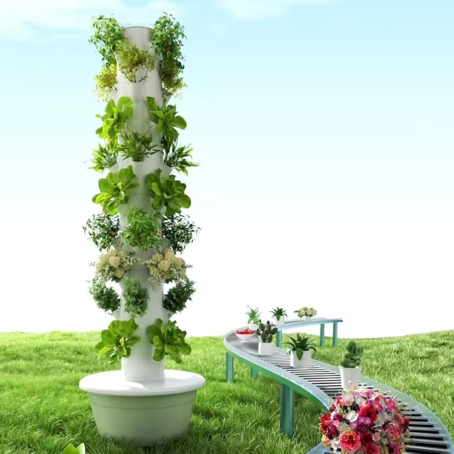 Hydroponic Tower - Torre de Cultivo Hidropônico Vertical Aeropônica