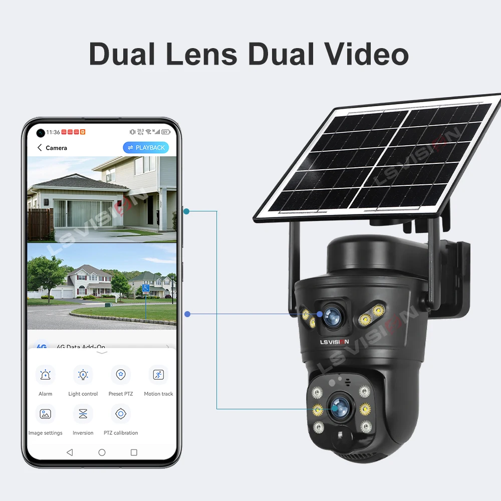 Ls vision 8mp 4g câmera solar  - Garden Camera avaliação e preço