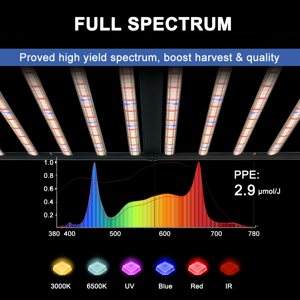 SLTMAKS 8x6FT 4X6FT 1000W Luz  - Grow Light Led avaliação e preço